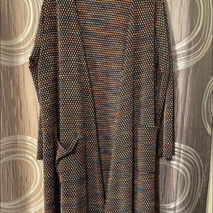 Lularoe long beautiful mermaid colored cardigan